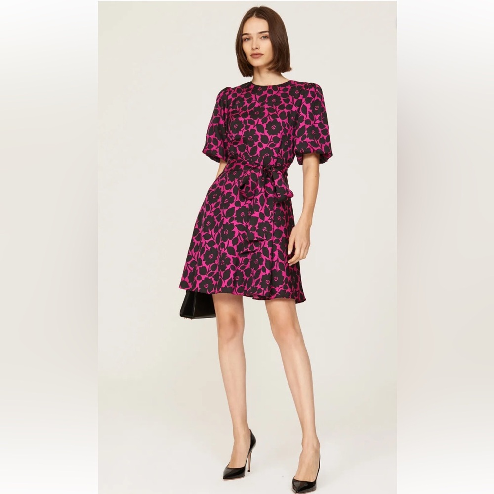Kate Spade Pink and Black Floral Dress
